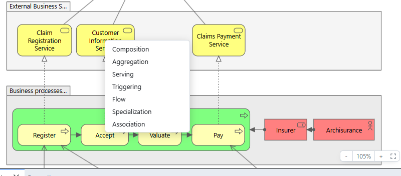 Drawing a relationship with live validity feedback